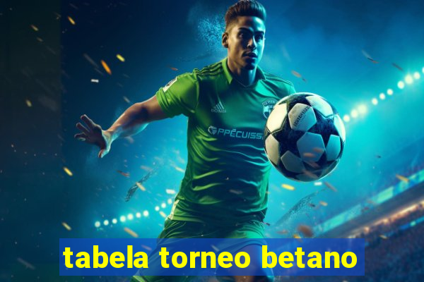 tabela torneo betano